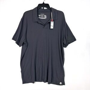 Grayers Clothiers Kovac High Twist Polo Cotton Shirt In Washed Black Size XL NEW